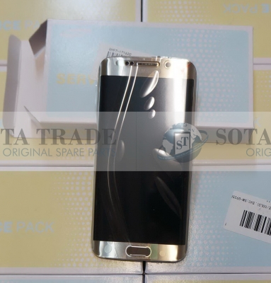 LCD Display & Touchscreen with frame Samsung SM-G925F Galaxy S6 Edge (Gold), GH97-17162C original